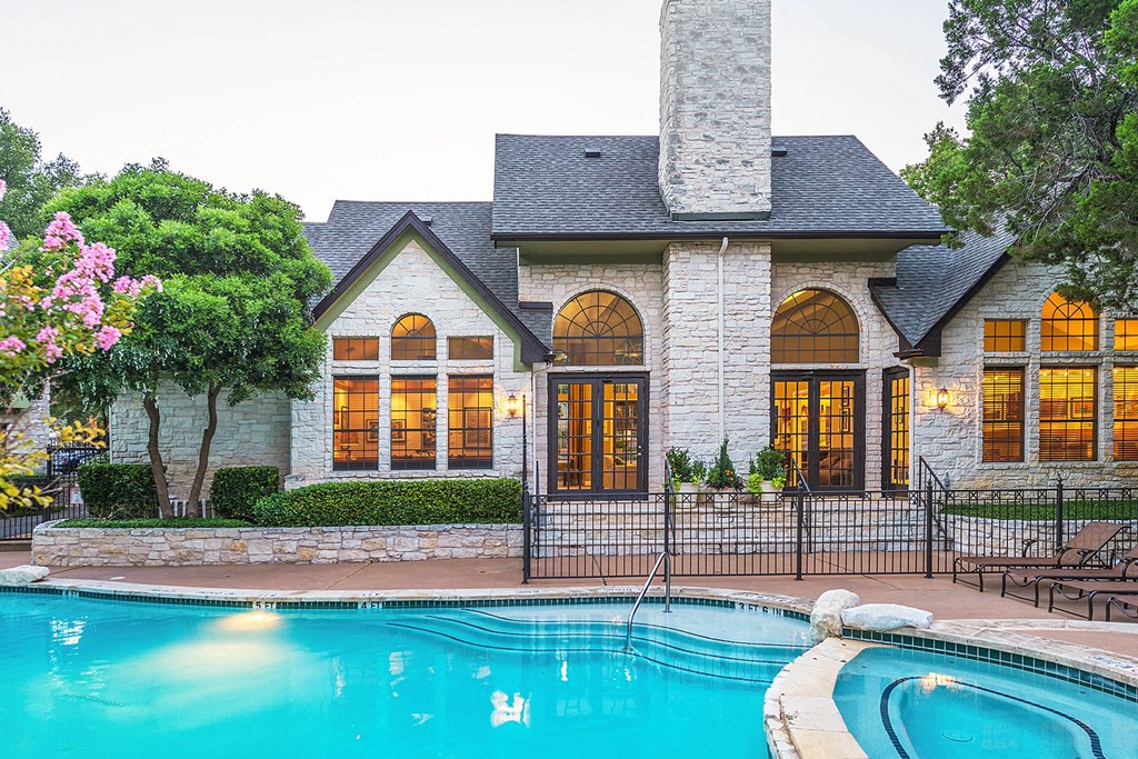Community pool and clubhouse  at Museo, Austin